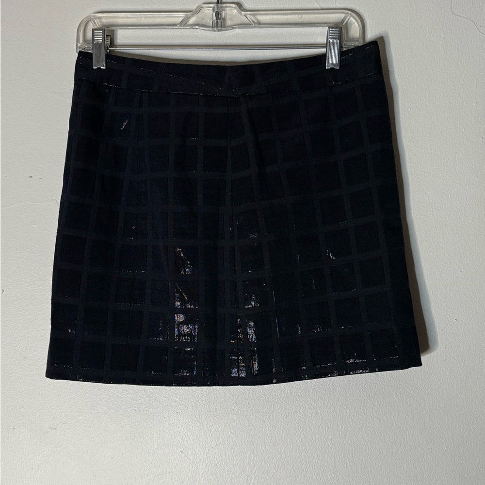 Black/metallic Checkered Skirt